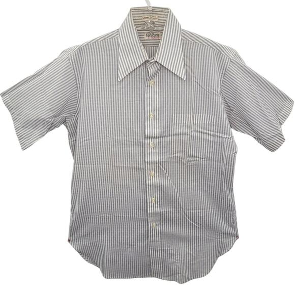 Hathaway Blue-White Striped Shirt—Perfect Layered‎ or Workwear Smart 15.5 - Picture 1 of 14